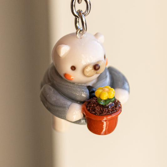 Gardener Cat Keychain