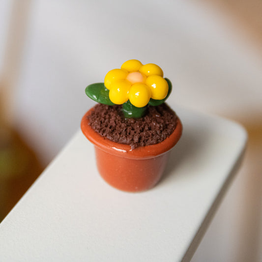 Potted Flower Desk Figurine