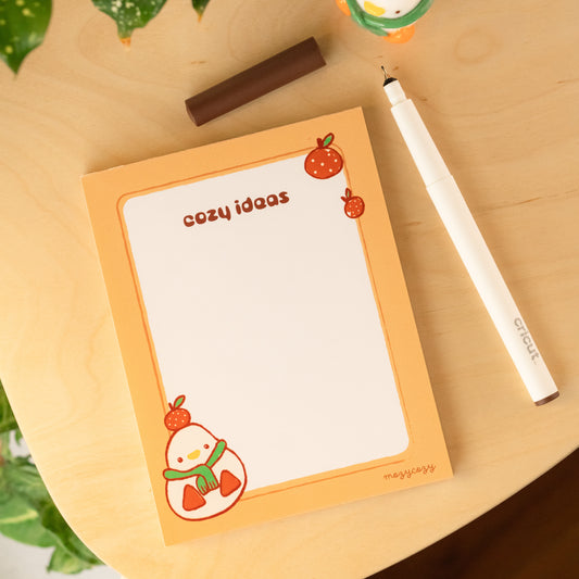 Kawaii Tangerine Duck Memo Pad