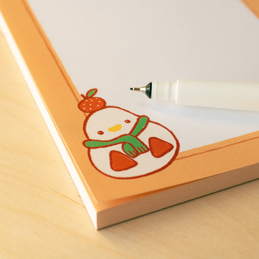 Kawaii Tangerine Duck Memo Pad
