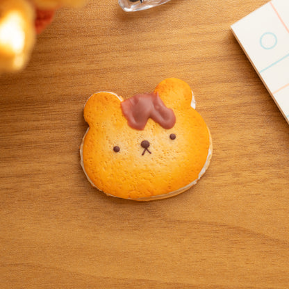 Grumpy Caramel Bear Cookie Magnet