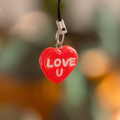 LOVE U Phone Charm (With 2 of Your Initials)